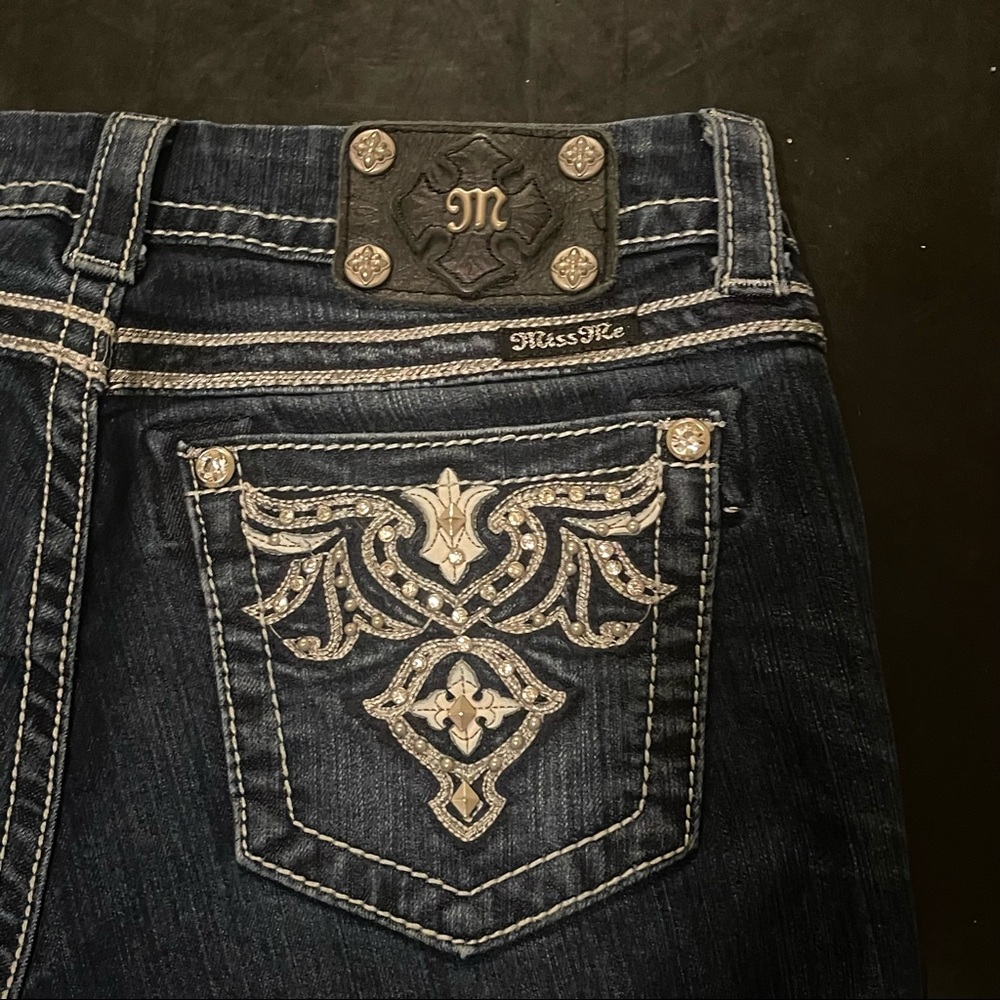 MISS ME Jeans EASY SKINNY JE5890ES3R 28x31 Distressed Embellished